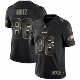 Nike Philadelphia Eagles #86 Zach Ertz Black/Gold Mens Stitched NFL Vapor Untouchable Limited Jersey