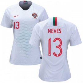 Womens Portugal #13 Neves Away Soccer Country Jersey