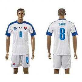 Slovakia #8 Sabo Home Soccer Country Jersey