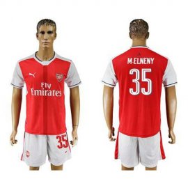 Arsenal #35 M.Elneny Champions League Home Soccer Club Jersey