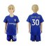 Chelsea #30 David Luiz Blue Home Kid Soccer Club Jersey