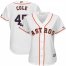 Houston Astros #45 Gerrit Cole Majestic Womens 2019 Postseason Official Cool Base Player Jersey White