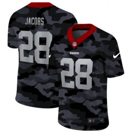 Las Vegas Raiders #28 Josh Jacobs Mens Nike 2020 Black CAMO Vapor Untouchable Limited Stitched NFL Jersey