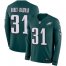 Nike Philadelphia Eagles #31 Nickell Robey-Coleman Green Team Color Mens Stitched NFL Limited Therma Long Sleeve Jersey