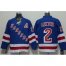 New York Rangers #2 Brian Leetch Blue CCM Throwback Stitched NHL Jersey