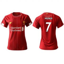 Womens Liverpool #7 Milner Red Home Soccer Club Jersey