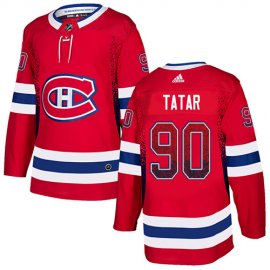 Adidas Montreal Canadiens #90 Tomas Tatar Red Home Authentic Drift Fashion Stitched NHL Jersey