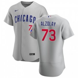 Chicago Cubs #73 Adbert Alzolay Mens Nike Gray Road 2020 Authentic Team Jersey