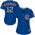 Chicago Cubs #12 Kyle Schwarber Blue 2017 Gold Program Cool Base Womens Stitched MLB Jersey