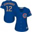 Chicago Cubs #12 Kyle Schwarber Blue 2017 Gold Program Cool Base Womens Stitched MLB Jersey