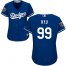 Los Angeles Dodgers #99 Hyun-Jin Ryu Blue Alternate 2018 World Series Womens Stitched MLB Jersey