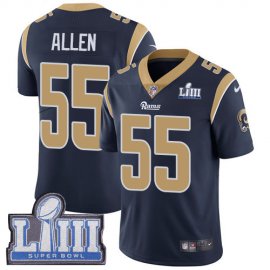 Nike Los Angeles Rams #55 Brian Allen Navy Blue Team Color Super Bowl LIII Bound Mens Stitched NFL Vapor Untouchable Limited Jersey
