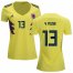 Womens Colombia #13 Y.Mina Home Soccer Country Jersey