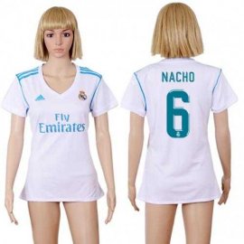Womens Real Madrid #6 Nacho Home Soccer Club Jersey