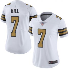 Nike New Orleans Saints #7 Taysom Hill White Womens Stitched NFL Limited Rush Jersey