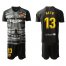 Barcelona #13 Neto Black Goalkeeper Soccer Club Jersey