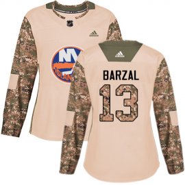 Adidas New York Islanders #13 Mathew Barzal Camo Authentic 2017 Veterans Day Womens Stitched NHL Jersey