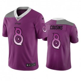 Minnesota Minnesota Vikings #8 Kirk Cousins Purple Vapor Limited City Edition NFL Jersey