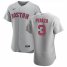 Boston Red Sox #3 Jose Peraza Mens Nike Gray Road 2020 Authentic Team MLB Jersey