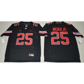 Ohio State Buckeyes #25 Mike Weber Jr. Black(Red No.) Limited Stitched NCAA Jersey