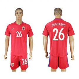 Norway #26 Grogaard Home Soccer Country Jersey