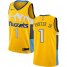Mens Nike Denver Nuggets #1 Michael Porter Jr. Yellow NBA Swingman Statement Edition Jersey