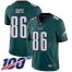 Nike Philadelphia Eagles #86 Zach Ertz Midnight Green Team Color Mens Stitched NFL 100th Season Vapor Limited Jersey