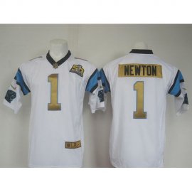 Nike Carolina Panthers #1 Cam Newton White Super Bowl 50 Collection Mens Stitched NFL Elite Jersey