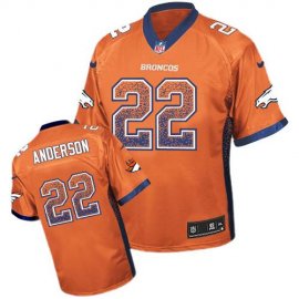 Nike Denver Broncos #22 C.J. Anderson Orange Team Color Mens Stitched NFL Elite Drift Fashion Jersey