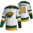Minnesota Wild #18 Jordan Greenway White Mens Adidas 2020-21 Reverse Retro Alternate NHL Jersey