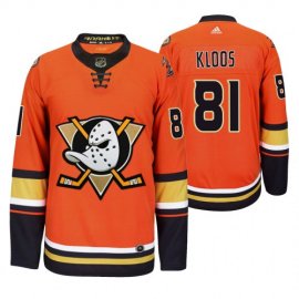 Anaheim Ducks #81 Justin Kloos Mens 2019-20 Third Orange Alternate Stitched NHL Jersey