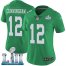 Nike Philadelphia Eagles #12 Randall Cunningham Green Super Bowl LII Womens Stitched NFL Limited Rush Jersey