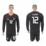 Argentina #12 Guzman Black Long Sleeves Goalkeeper Soccer Country Jersey