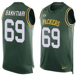 Nike Green Bay Packers #69 David Bakhtiari Green Team Color Mens Stitched NFL Limited Tank Top Jersey