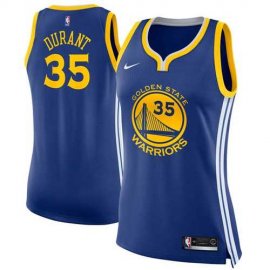 Womens Nike Golden State Warriors #35 Kevin Durant Blue NBA Swingman Icon Edition Jersey