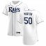 Tampa Bay Rays #50 Charlie Morton Mens Nike White Home 2020 Authentic Player MLB Jersey