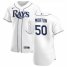 Tampa Bay Rays #50 Charlie Morton Mens Nike White Home 2020 Authentic Player MLB Jersey
