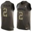 Nike Dallas Cowboys #2 Greg Zuerlein Green Mens Stitched NFL Limited Salute To Service Tank Top Jersey