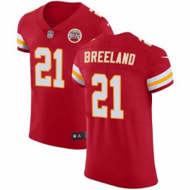 Nike Kansas City Chiefs #21 Bashaud Breeland Red Team Color Mens Stitched NFL Vapor Untouchable Elite Jersey