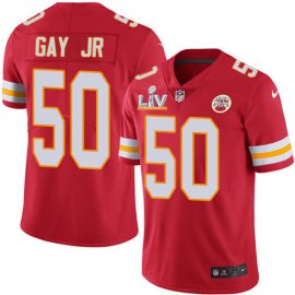Nike Kansas City Chiefs #50 Willie Gay Jr. Red Team Color Youth Super Bowl LV Bound Stitched NFL Vapor Untouchable Limited Jersey