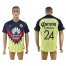 America #24 O.Peralta Home Soccer Club Jersey
