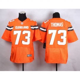 Nike Cleveland Browns #73 Joe Thomas Orange Alternate Mens Stitched NFL New Elite Jersey