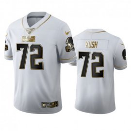 Cleveland Browns #72 Eric Kush Mens Nike White Golden Edition Vapor Limited NFL 100 Jersey