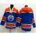 Edmonton Oilers Blank Light Blue Sawyer Hooded Sweatshirt Stitched NHL Jersey