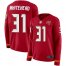 Nike Tampa Bay Buccaneers #31 Jordan Whitehead Red Team Color Womens Stitched NFL Limited Therma Long Sleeve Jersey
