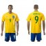 Brazil #9 Ronaldo Home Soccer Country Jersey