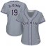 Colorado Rockies #19 Charlie Blackmon Grey Road Womens Stitched MLB Jersey