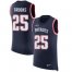 Nike New England Patriots #25 Terrence Brooks Navy Blue Team Color Mens Stitched NFL Limited Rush Tank Top Jersey