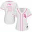 Chicago White Sox #72 Carlton Fisk White/Pink Fashion Womens Stitched MLB Jersey