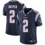 Nike New England Patriots #2 Brian Hoyer Navy Blue Team Color Mens Stitched NFL Vapor Untouchable Limited Jersey